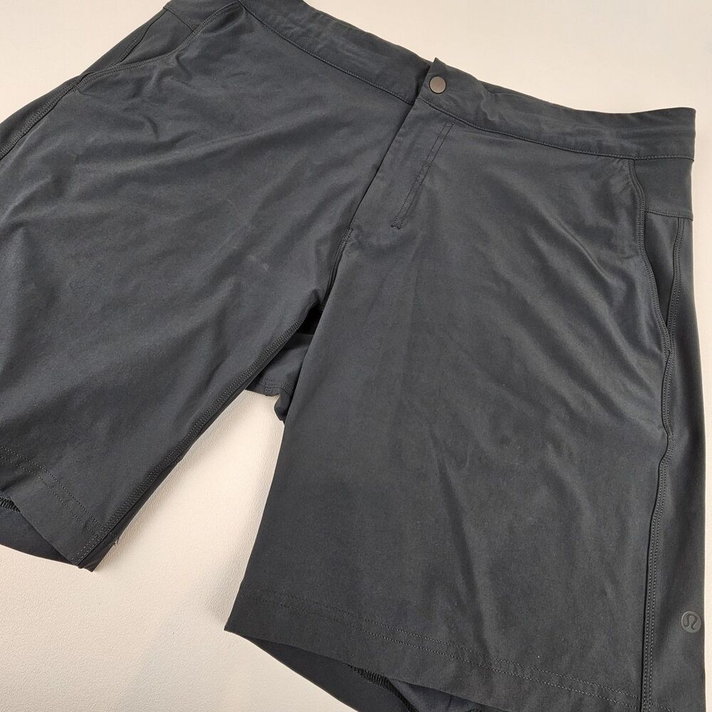Lululemon Commission Shorts Mens 36 Gray 9" Stretch Golf Performance